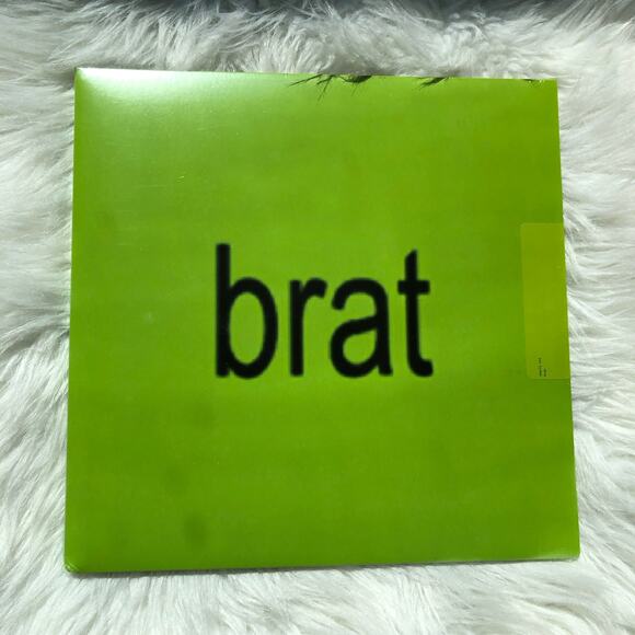 Charli XCX - BRAT Limited LP‎ One Size Orange Translucent Swirl Color Vinyl - Picture 2 of 8